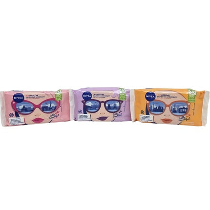 Nivea MicellAIR Skin Breathe Makeup Remover Wipes 25 Count Micellar Cleansing Facial Wipes