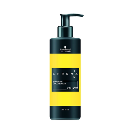 Schwarzkopf Professional Chroma ID Intense Pigment Yellow Bonding Color Mask, 280ml | Semi-Permanent Hair Colour Mask
