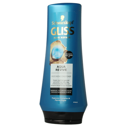 Schwarzkopf Gliss Aqua Revive Conditioner, 200ml Hydrating Conditioner for Normal to Dry Hair