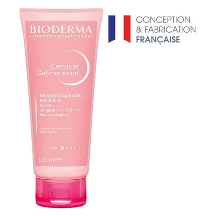 Bioderma Créaline Foaming Gel Cleanser, 100ml Gentle Face Cleanser for Sensitive Skin