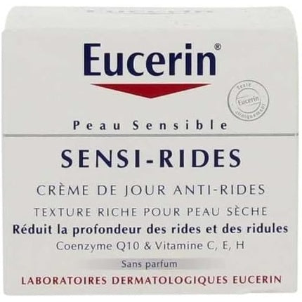 Eucerin Anti-Wrinkle Sensi-Rides Day Cream for Dry Skin, 50ml – Daily Moisturising Face Cream for Sensitive Dry Skin