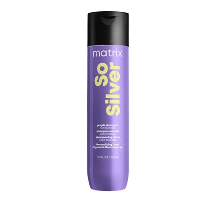 Matrix Total Results So Silver Color Obsessed Shampoo, 300ml | Purple Shampoo to Neutralize Yellow Tones