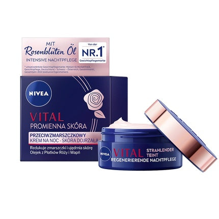 Nivea Vital Soy Anti-Age Firming Night Cream, 50ml Nourishing Night Moisturizer for Mature Skin