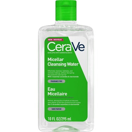 CeraVe Hydrating Micellar Cleansing Water, 295ml – Gentle No-Rinse Makeup Remover & Facial Cleanser with Ceramides