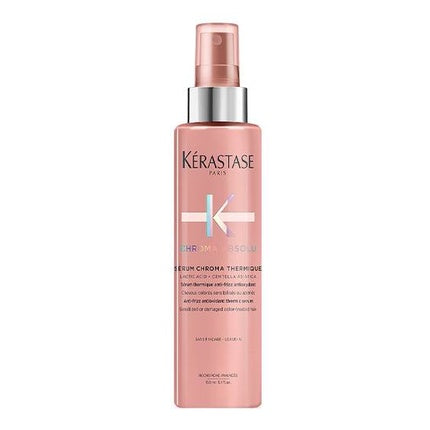 Kerastase Chroma Thermique Leave-In Anti-Frizz Serum for Color-Treated Hair, 150ml | Heat Protection Hair Serum