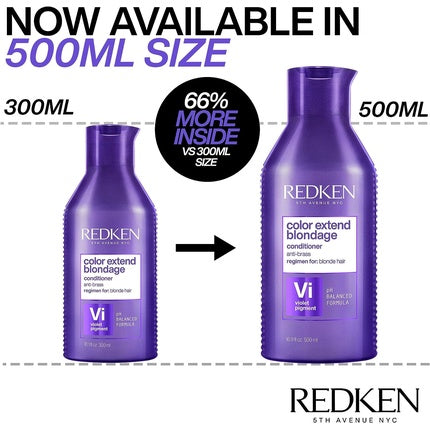 Redken Color Extend Blondage Purple Conditioner for Blonde Hair, 500ml - Toning Conditioner for Blonde, Silver & Highlighted Hair