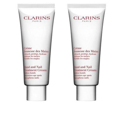 Clarins Hand and Nail Treatment Cream Duo 2 x 100ml – Nourishing Hand Cream for Soft, Smooth Hands