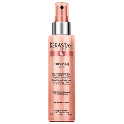 Kerastase Discipline Fluidissime Anti-Frizz Heat Protecting Spray, 150ml for Fine to Coarse Unmanageable Hair