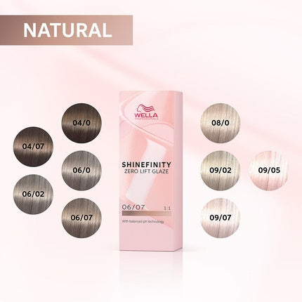Wella Professionals Shinefinity 06/07 Deep Walnut Natural Dark Blonde Sand Demi-Permanent Hair Color, 60ml