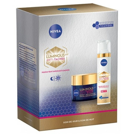 Nivea Cellular Luminous630 Anti-Spot Day & Night Care Set - Brightening Face Cream Duo for Even-Looking Skin Tone