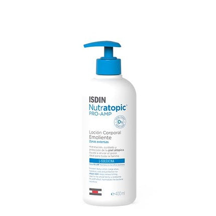 ISDIN Nutratopic Pro-AMP Emollient Body Lotion, 400ml for Dry & Atopy-Prone Skin