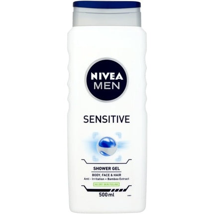 Nivea Men Sensitive Shower Gel, 500ml Gentle Body, Face & Hair Wash