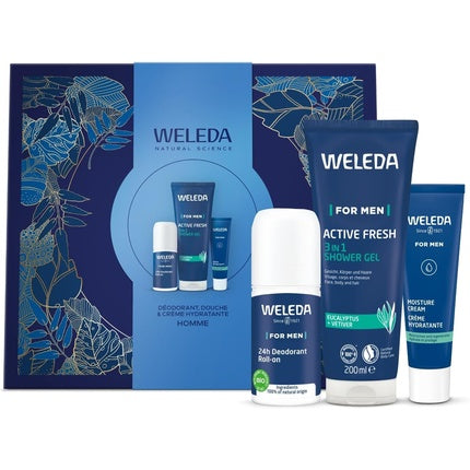 Weleda Men's Christmas Gift Set 2025 with Shaving Cream, 30ml, Deodorant, 50ml & Shower Gel, 200ml