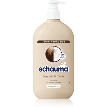 Schwarzkopf Schauma Repair & Care Shampoo with Coconut, 750ml for Dry & Damaged Hair