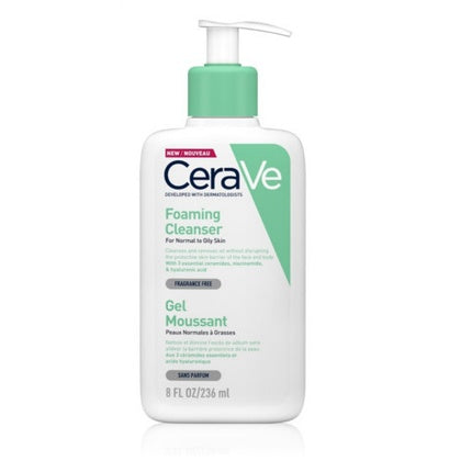 CeraVe Foaming Cleanser for Normal to Oily Skin Hydrating Foaming Face & Body Cleanser