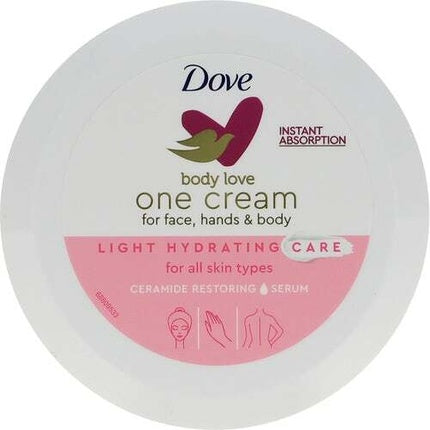 Dove Light Hydrating Cream for Face, Body & Hands, 250ml Multi-Purpose Moisturising Cream