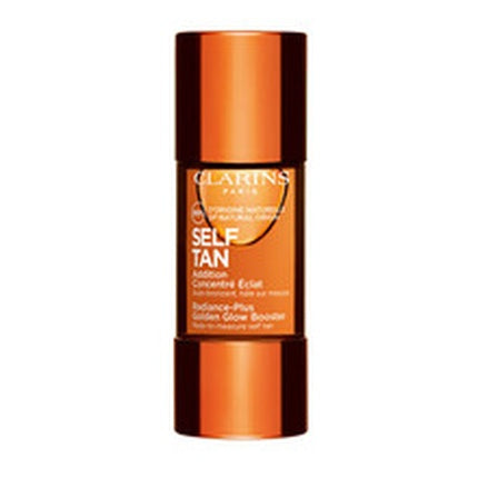 Clarins Self Tan Radiance Plus Golden Glow Booster, 15ml – Customisable Self-Tanning Face Booster for a Natural-Looking Glow