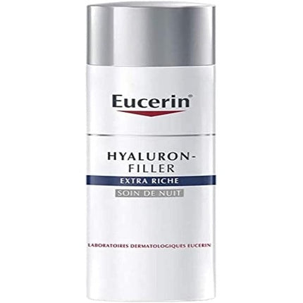 Eucerin Hyaluron-Filler Extra Rich Night Cream, 50ml Nourishing Anti-Wrinkle Face Moisturiser