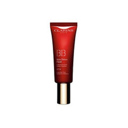 Clarins BB Skin Detox Fluid SPF 25 Shade 02 Medium, 45ml – Lightweight BB Cream with Natural Coverage
