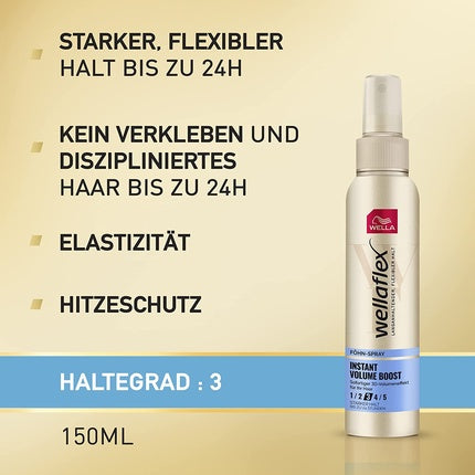 Wella Flex Instant Volume Boost Hair Dryer Spray Strong Hold, 150ml
