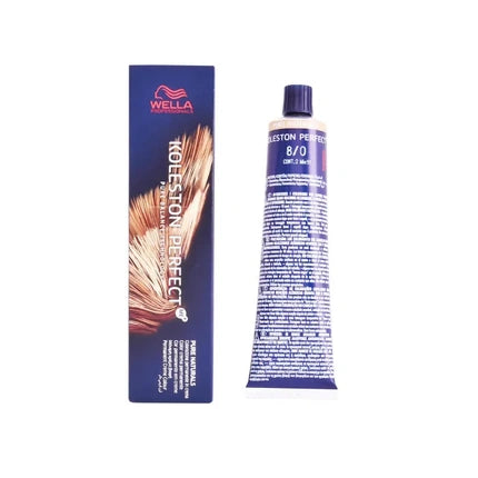 Wella Professionals Koleston Perfect Me+ 8/0 Pure Naturals Light Blonde Permanent Hair Color, 60ml