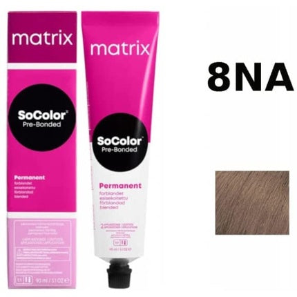 Matrix SoColor Permanent Hair Color 8NA Light Blonde Natural Ash, 90ml | Professional Hair Color Cream