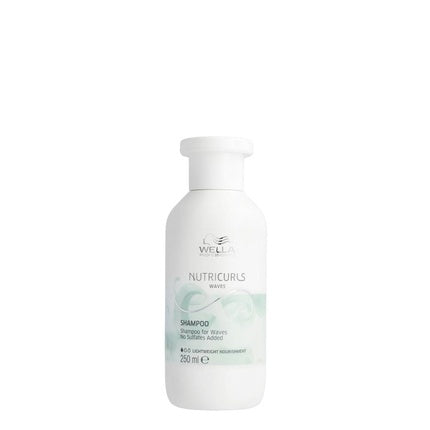 Wella Professionals Nutricurls Shampoo for Waves, 250ml Moisturizing Shampoo for Wavy Hair