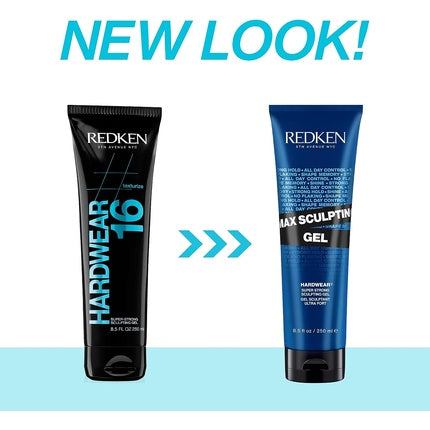 Redken Hardwear 16 Super-Strong Sculpting Hair Gel, 150ml Long-Lasting Strong Hold Styling Gel