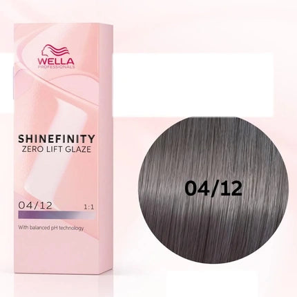 Wella Professionals Shinefinity Zero Lift Glaze Tint 04/12, 60ml Demi-Permanent Hair Colour Glaze