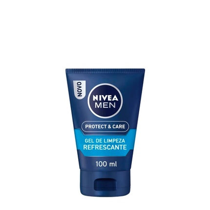 Nivea Men Protect & Care Refreshing Cleansing Gel, 100ml Face Wash for Men Daily Facial Cleanser