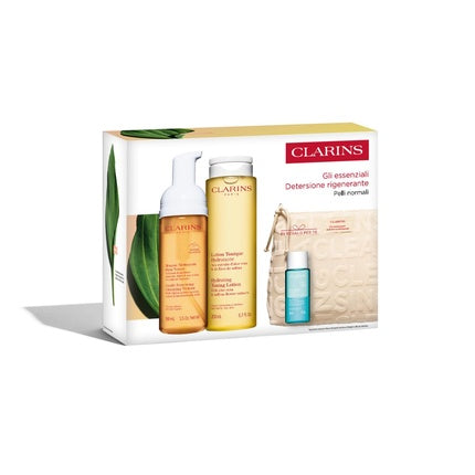 Clarins The Essentials Regenerating Cleansing Set | Complete Facial Cleansing & Skincare Gift Set