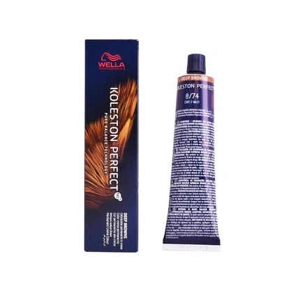 Wella Professionals Koleston Perfect ME+ 8/74 Deep Browns Permanent Hair Color, 60ml
