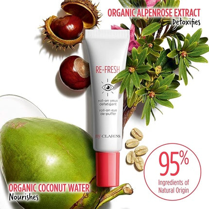 Clarins My Clarins Re-Fresh Roll-On Eye De-Puffer, 15ml | Cooling Hydrating Eye Care