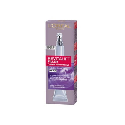 L'Oréal Paris Revitalift Filler Anti-Age Eye Cream, 15ml – Hydrating Eye Cream for Smoother, Firmer-Looking Skin