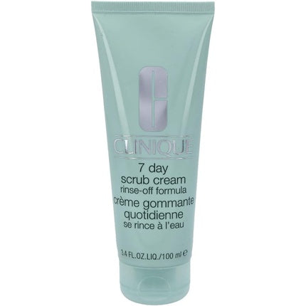 Clinique 7 Day Scrub Cream Rinse-Off Formula for Unisex, 3.4oz (100ml) - Gentle Facial Exfoliating Scrub