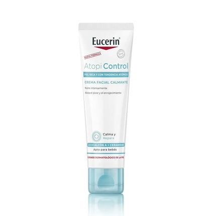 Eucerin AtopiControl Facial Cream, 50ml Moisturizing Face Cream for Sensitive & Dry Skin