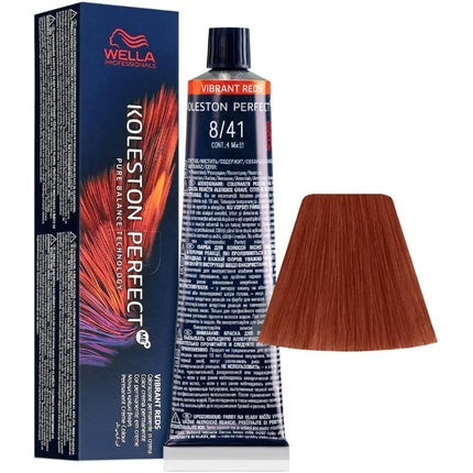 Wella Professionals Koleston Perfect ME+ Vibrant Reds 8/41 Light Blonde Copper Ash Permanent Hair Color, 60ml