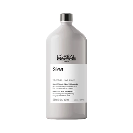 L'Oréal Professionnel Serie Expert Silver Shampoo for Grey, White & Blonde Hair, 1500ml