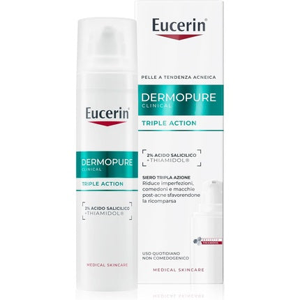 Eucerin DermoPure Clinical Triple Action Face Serum, 40ml Blemish & Post-Acne Mark Care