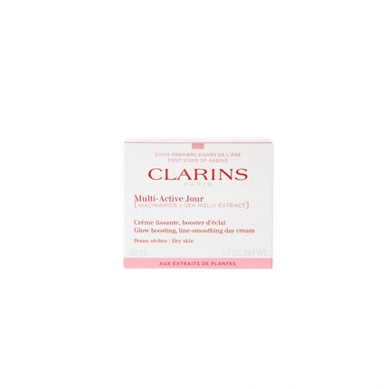 Clarins Multi-Active Day Cream for Dry Skin, 50ml Hydrating & Radiance-Boosting Daily Moisturiser