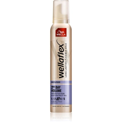 Wella Wellaflex 2nd Day Volume Mousse, 200ml Level 3 Flexible Hold Hair Styling Mousse