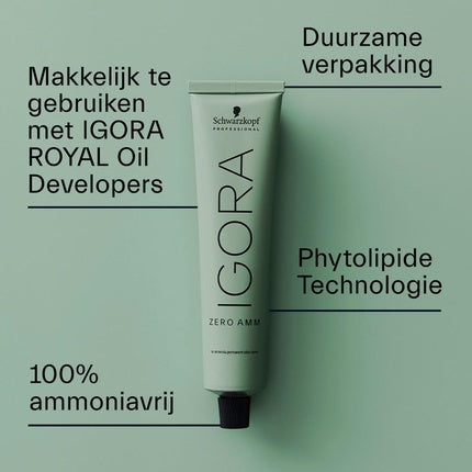Schwarzkopf Professional IGORA ZERO AMM 5-5 Light Brown Gold, 60ml Permanent Hair Color