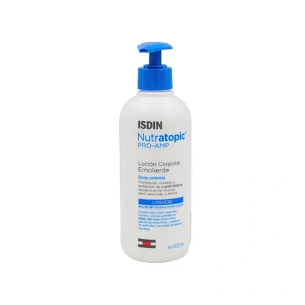 ISDIN Nutratopic Pro-AMP Emollient Body Lotion, 400ml for Dry & Atopy-Prone Skin