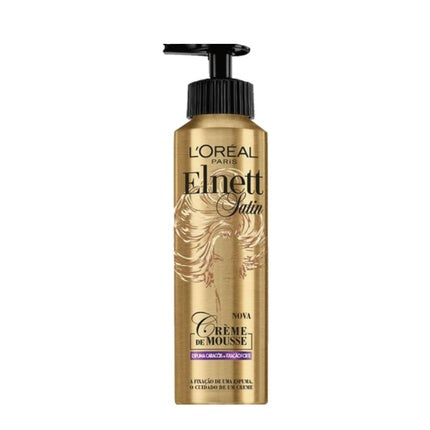 L'Oréal Paris Elnett Satin Mousse for Curls, 200ml - Curl Defining Hair Styling Mousse with Flexible Hold