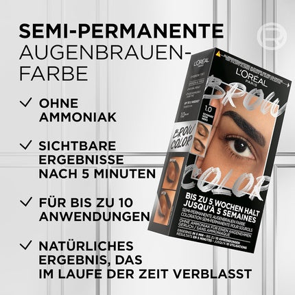L'Oréal Paris Brow Color Ammonia-Free Eyebrow Color 7.0 Dark Blonde | Long-Lasting Eyebrow Tint Kit