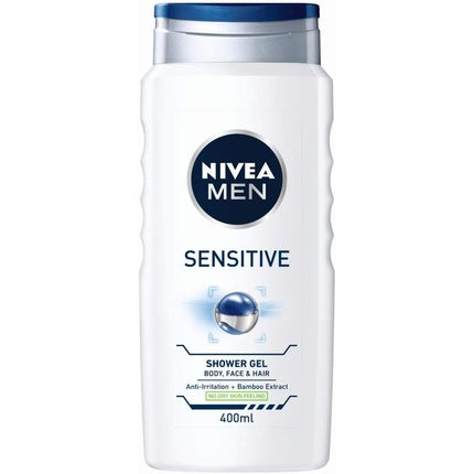 Nivea Men Sensitive Shower Gel, 400ml for Body, Face & Hair