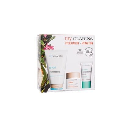 Clarins My Clarins Hydration Set with RE-MOVE Cleansing Gel, Re-Boost Hydra-Energizing Cream & RE-CHARGE Night Mask