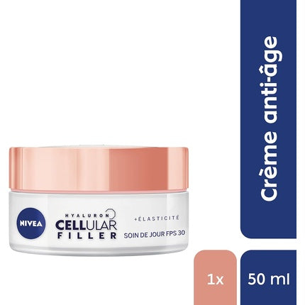 Nivea Cellular Expert Filler Elasticity Day Cream, 50ml - Firming Daily Face Moisturiser for Mature Skin
