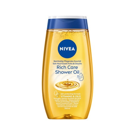 Nivea Rich Caring Shower Oil, 200ml | Nourishing Shower Oil for Dry Skin