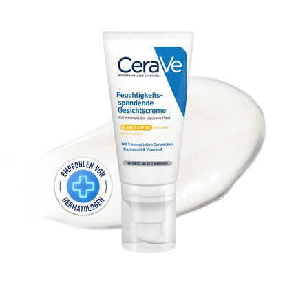CeraVe Facial Moisturiser SPF 50 for Dry Skin Hydrating Daily Sunscreen Face Cream